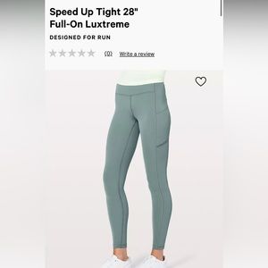 NWOT Lululemon Speed up Leggings Sz 0